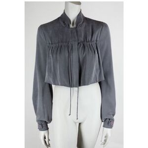 Karl Lagerfeld Cropped Silk Jacket